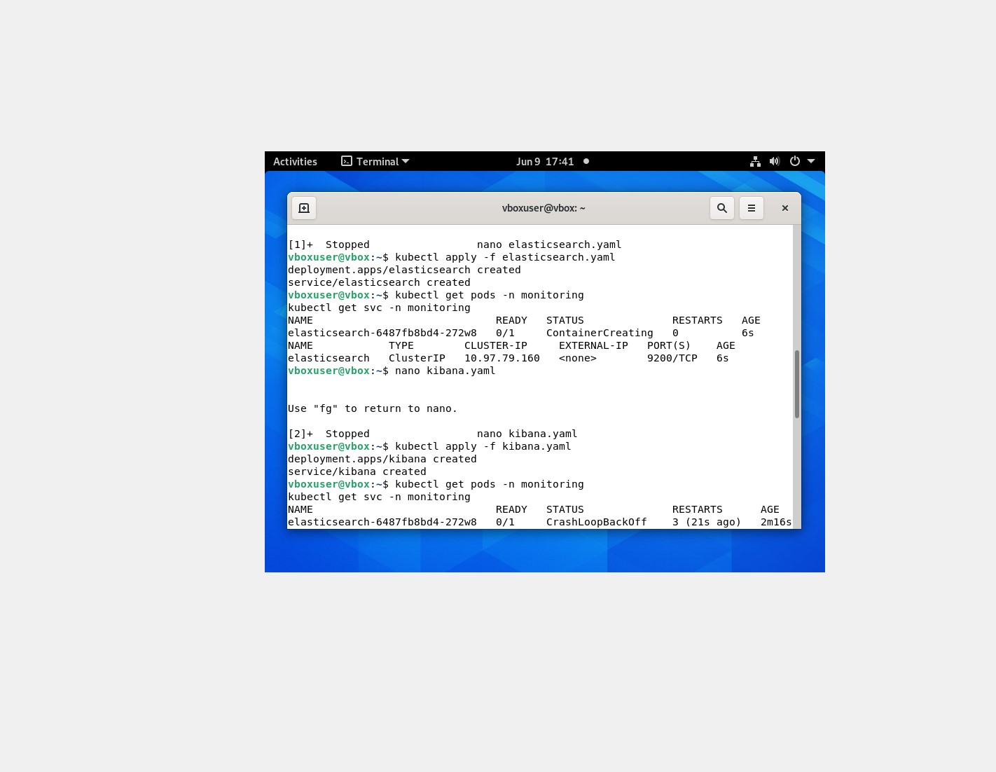 kubectl get pods -n monitoring