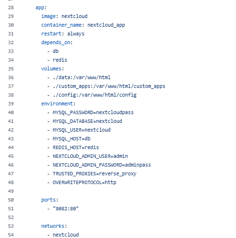 Nextcloud – apps intégrées